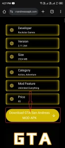 GTA San Andreas Cleo Mod APK Installation guide